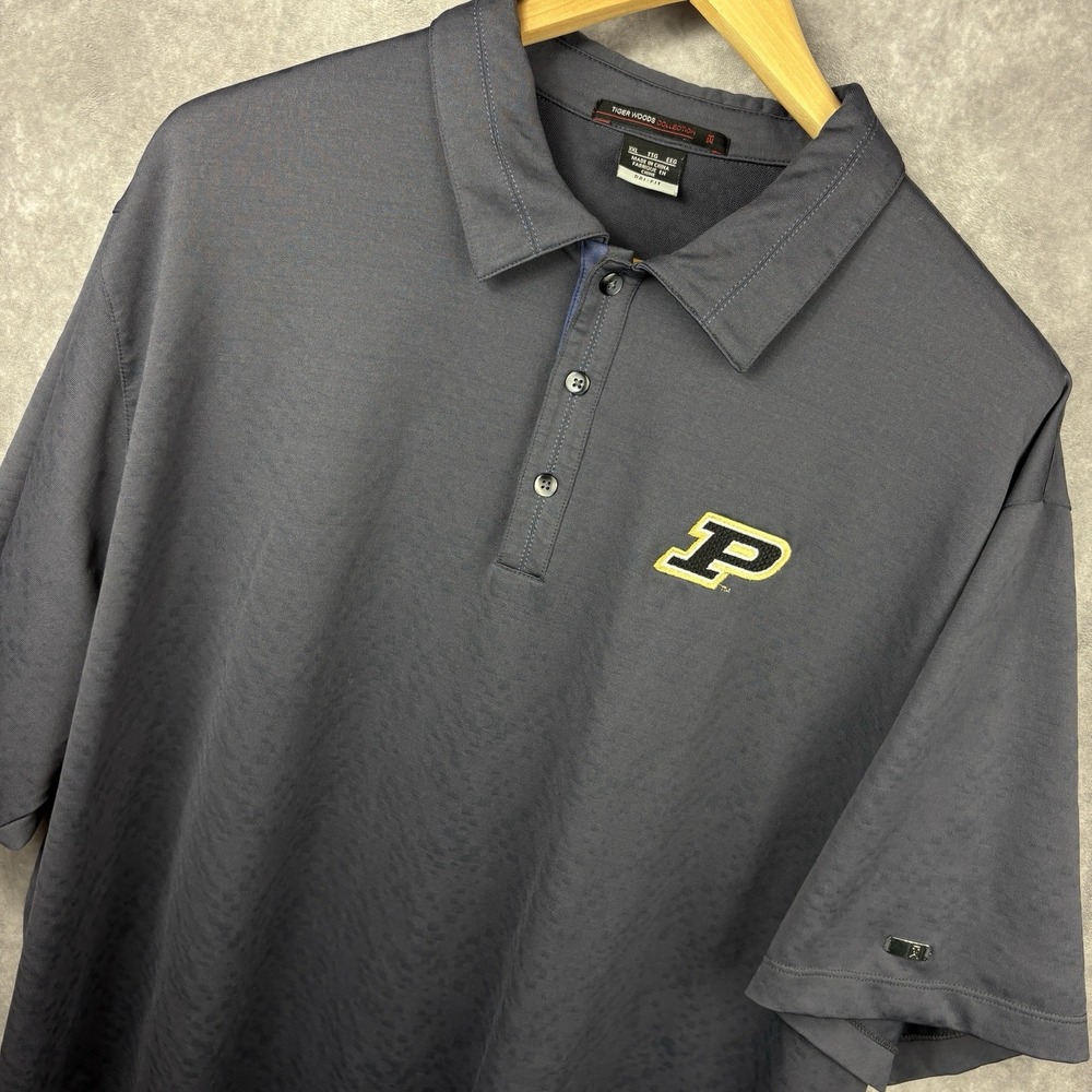 Purdue Boilermakers Tiger Woods Collection Polo Shirt Mens‎ 2XL Purple Cheetah